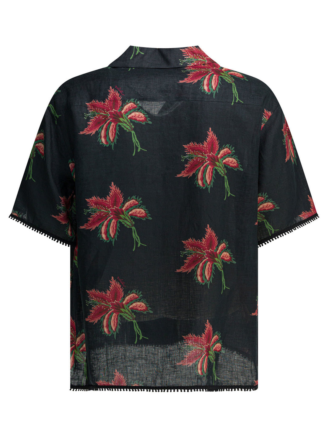 Valentino Papier Floral Shirts - Nero | f348872a8eac7311842196fa5cb413d19d67f33d