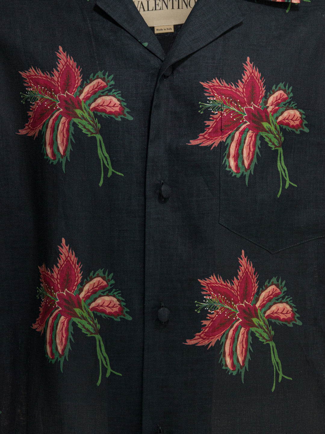 Valentino Papier Floral Shirts - Nero | a3273d7b6db4510878b4c929b60ccef3b832be46