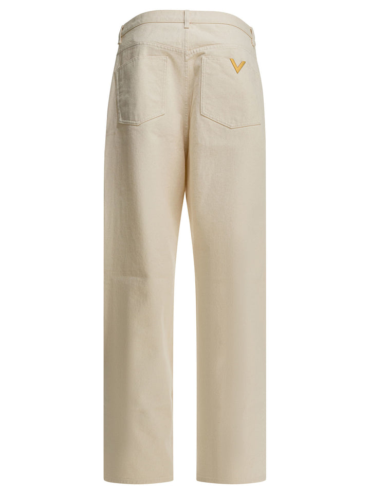 Valentino Straight-Leg Jeans - Bianco | b7486a9079de669bf2c2a37834bd2017d8af50e0