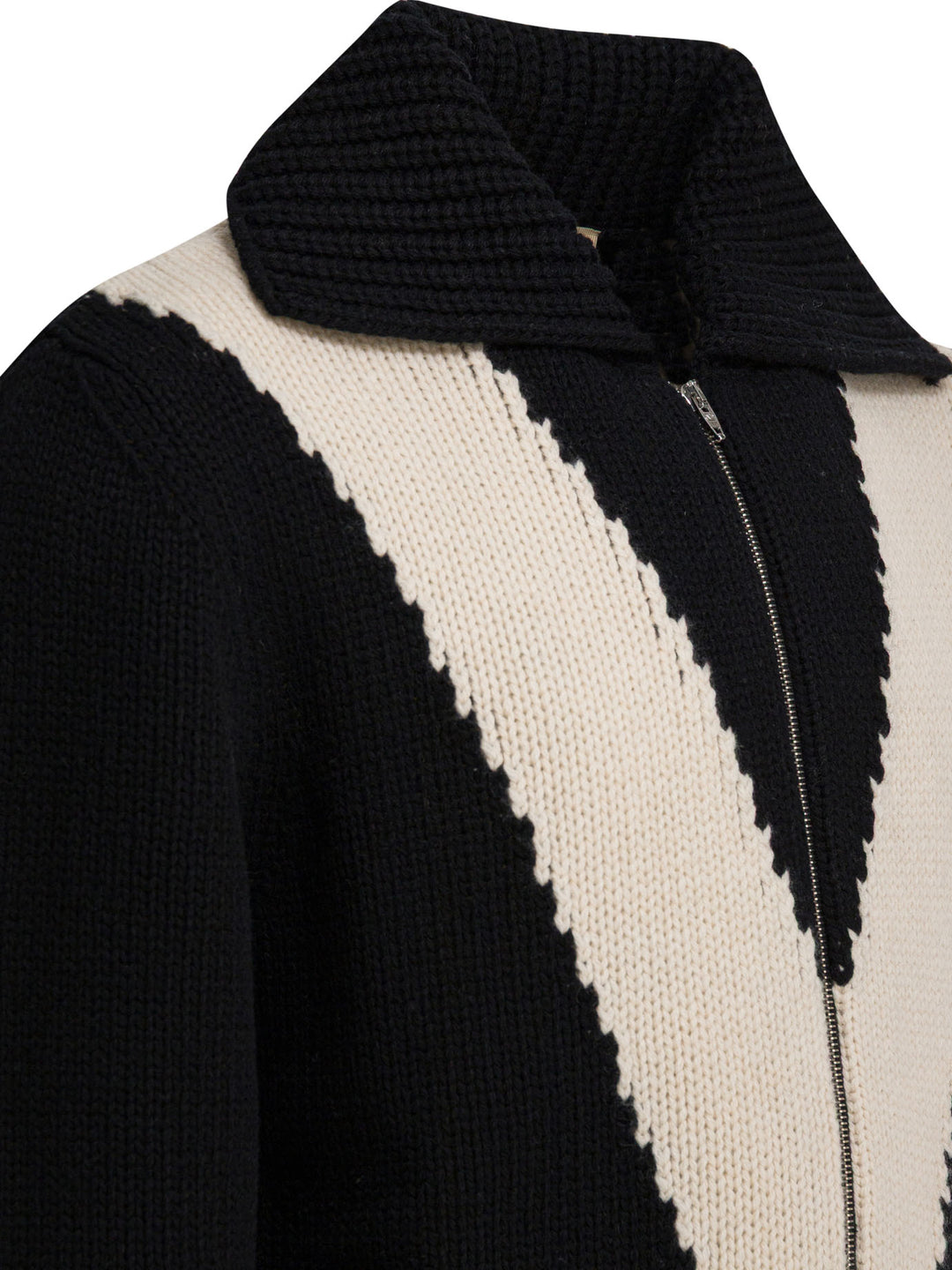 Valentino Cardigan With Inlaid V Knitwear - Nero | 43eaf508a35befe88f02555ef8958948d3291687