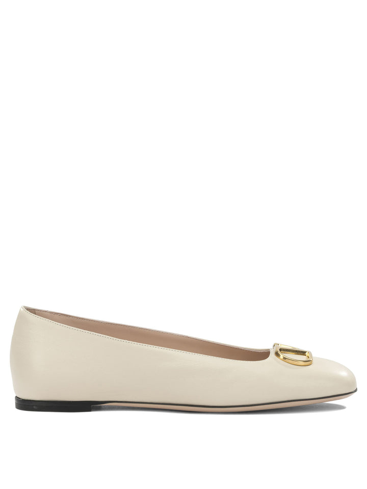 Valentino Garavani Vlogo Ballerinas - Bianco | ebd8b66f674467d64639654fd855a77ff71293fd