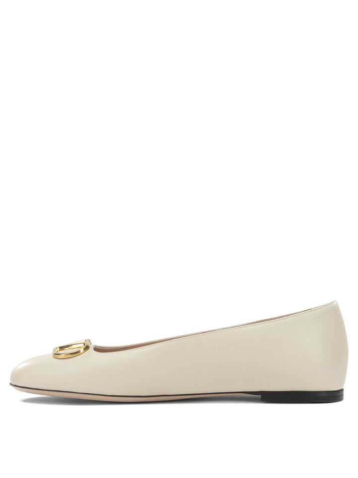 Valentino Garavani Vlogo Ballerinas - Bianco | 5274a8c569c93f6891e038eed0b3de71ea11b4fb