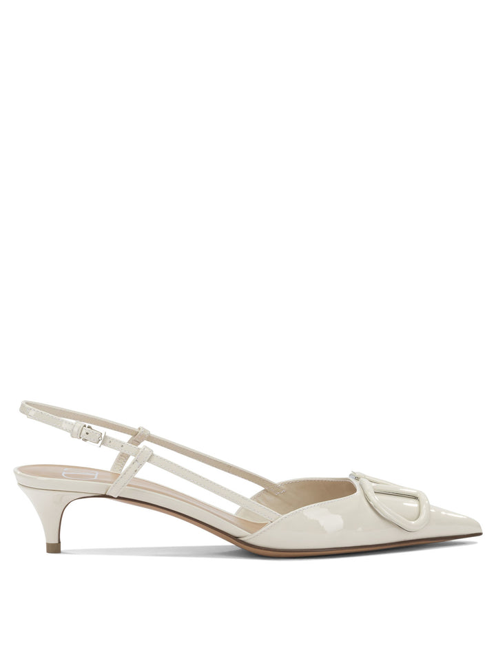 Valentino Garavani Slingback Vlogo 40mm Heeled shoes - Bianco | 7cb623c4d37c6c575b85cff11e2b7aa9e72515e4