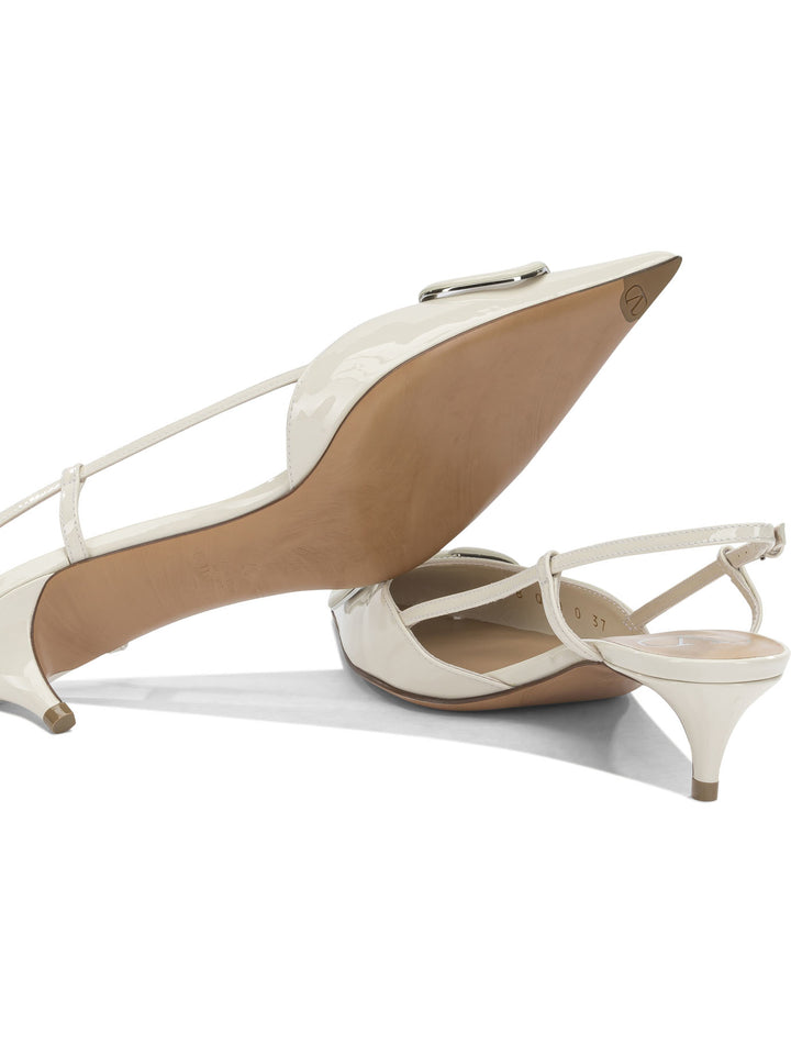 Valentino Garavani Slingback Vlogo 40mm Heeled shoes - Bianco | fdc0dd9de370988d813fbb4b7ce3abb14eb2c63a