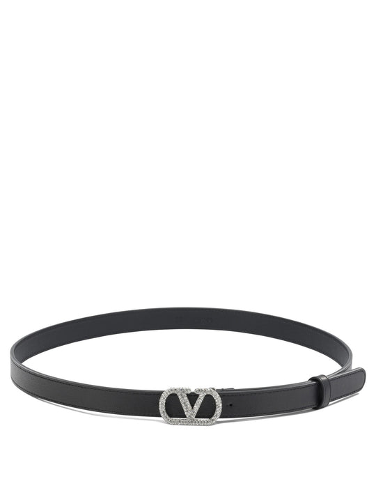 V Logo Signature Cinture Nero