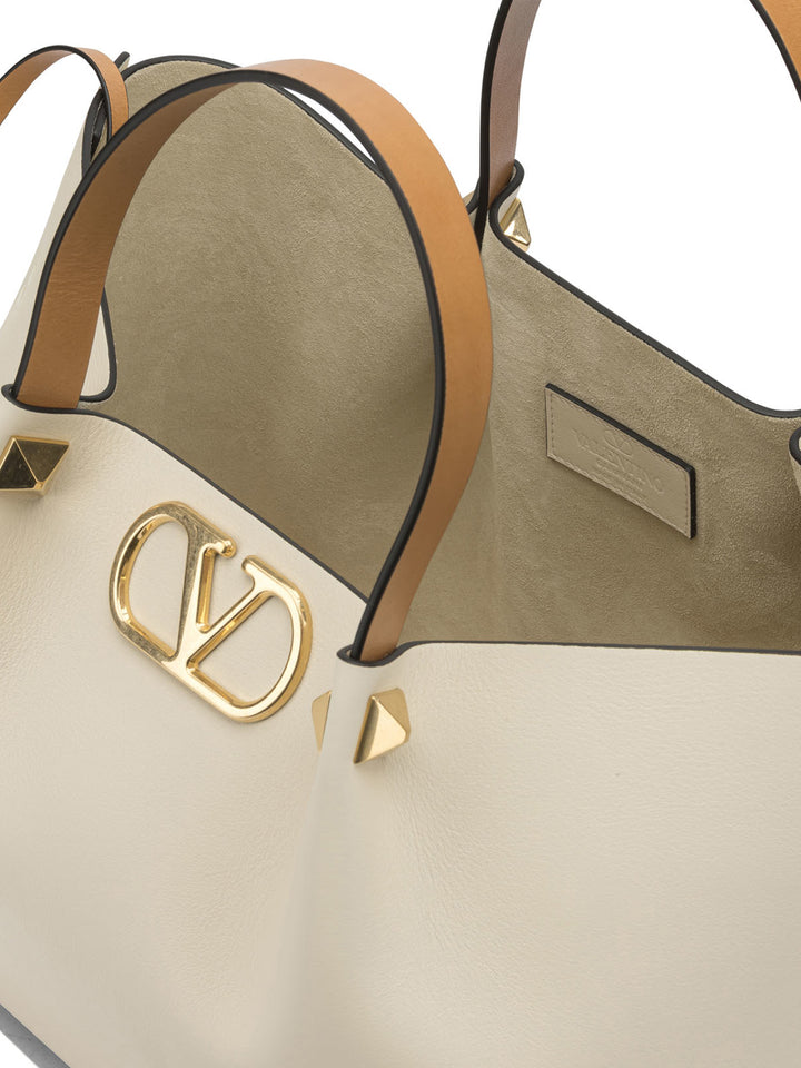 Valentino Garavani Signature V-Logo Handbag Handbags - Bianco | e1da9d7c13b286cd093d07faed1e80632f156b57