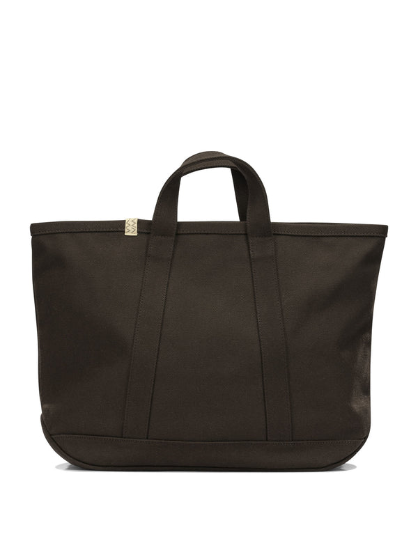 Canvas Rime Tote M Handbags Marrone