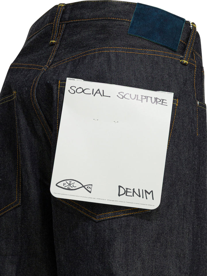 Visvim Social Sculpture 01 Wide Raw Jeans - Blu | bf789bbbcd719508269b8ed2332851fc5d1eb66e