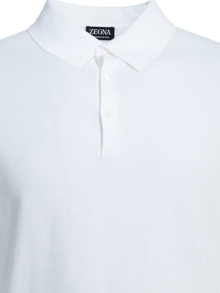 Zegna Premium Cotton Polo shirts - Bianco | b33338e063f95b67a4e5189de50d0233e998464e