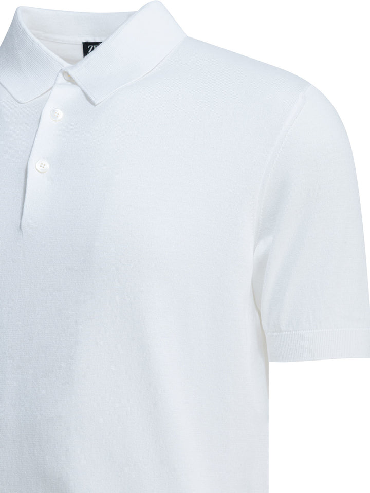 Zegna Premium Cotton Polo shirts - Bianco | e8bd40c519be991a88e0d5e03db41d753fa24a00