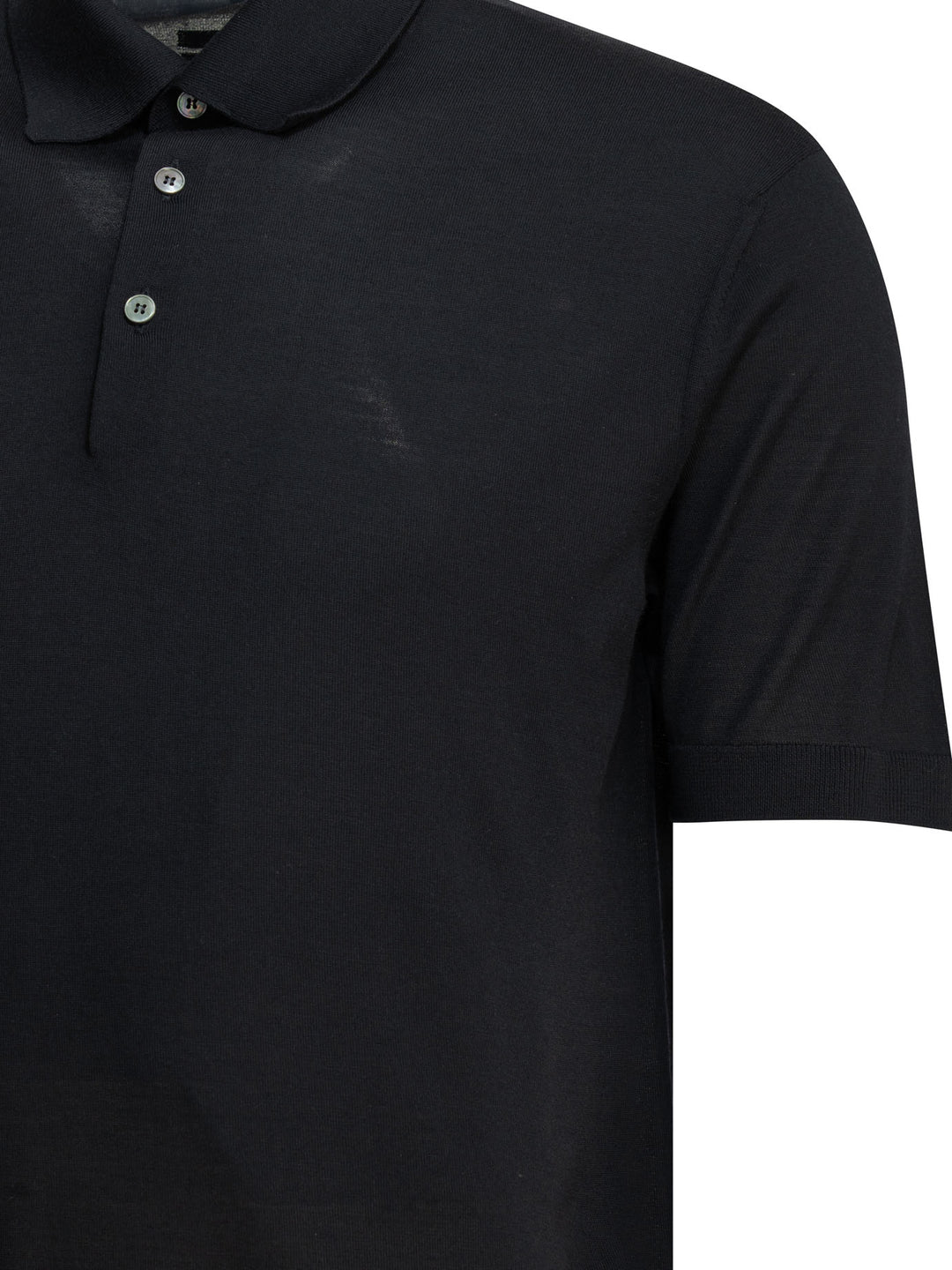 Zegna Wool Button-Down Polo Shirt Polo shirts - Blu | 2628151d10e4a935ac846da854a80b65fac49bcc