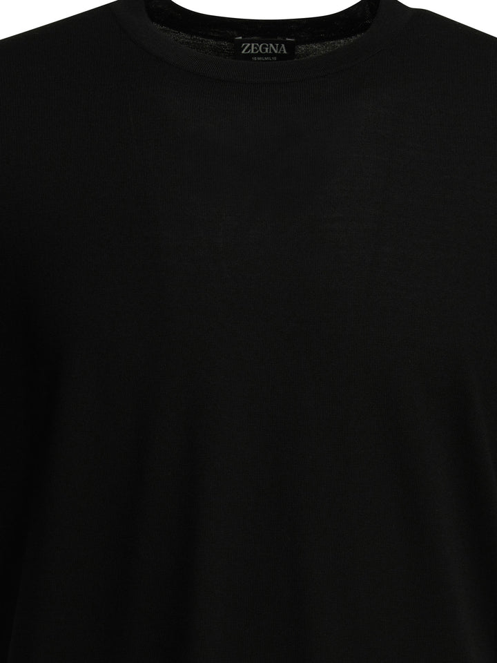 Zegna Crew-Neck T-Shirt Polo shirts - Nero | 14eee65d0c81e7fdadd0b1ad5b8ff10ab67effeb