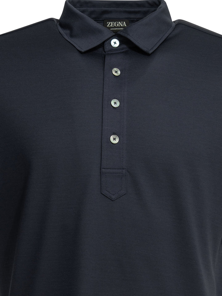 Zegna Leggerissimo Polo shirts - Blu | 02f3c3f1f5b2c3eed3616e0070686a051b04c4b1