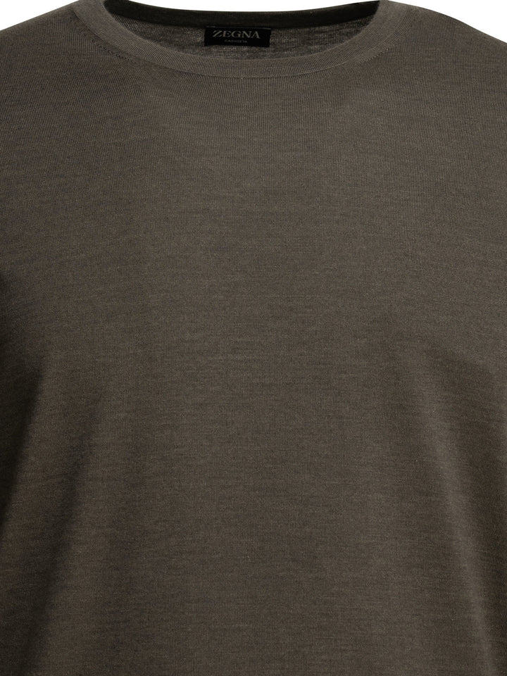 Zegna Cashmere And Silk Crewneck Sweater Knitwear - Grey | 7f50bd9a57723615f4dd4e0c1b74f90d4c382971