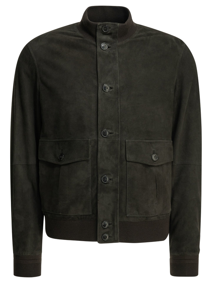 Zegna Suede Jacket Jackets and Coats - Marrone | 69e738f11d6a0146d15e3a7ba79230c0313891b0