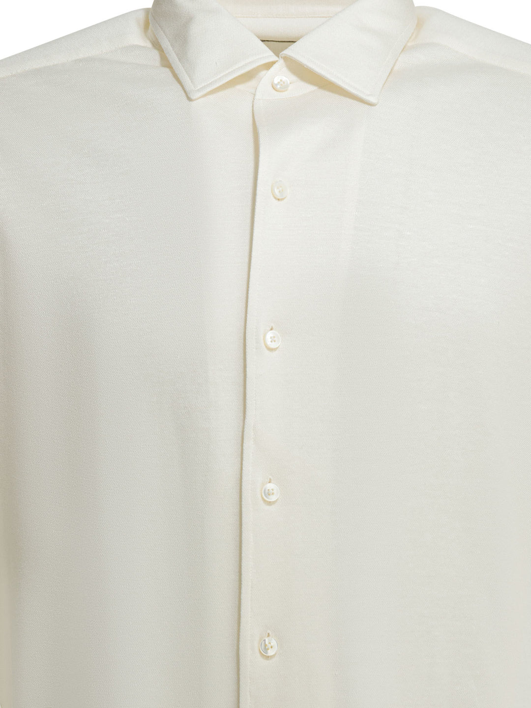 Zegna Casual Silk Shirt Shirts - Bianco | 55d218727025a4930810e60c97bdc69346816034