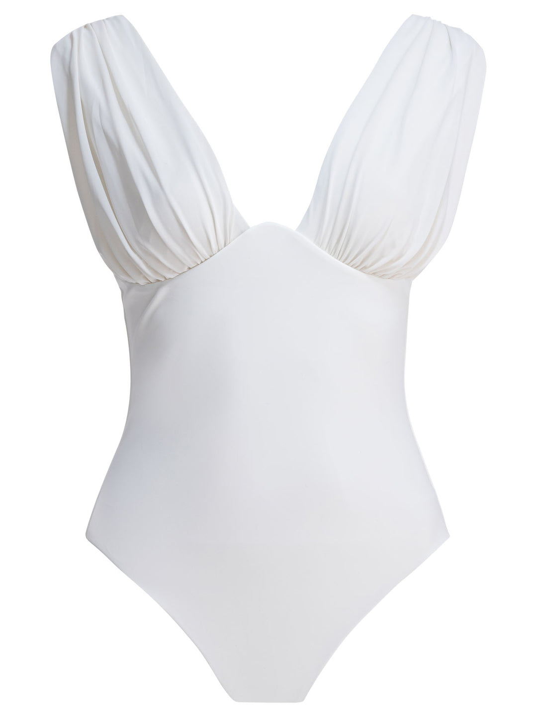 Zimmermann Draped One-Piece Swimsuit Swimwear - Bianco | bb7c1c8028b635b8ffcb379854dcff800e283df6