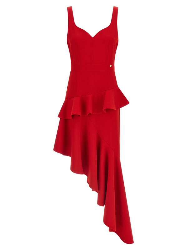 Asymmetrical Dress Abiti Rosso