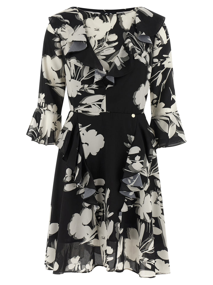 Catalina Georgette Dress Abiti - Bianco/Nero | 9d37bbf1875abd244d4e01d27e313db943a82406
