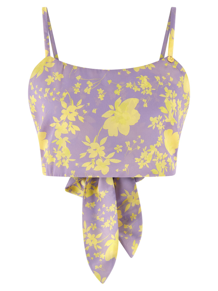 Catalina Floral Crop Top Top - Viola | ae0e3c166ba4f5abf9ec437525a50d3b983e3c5d