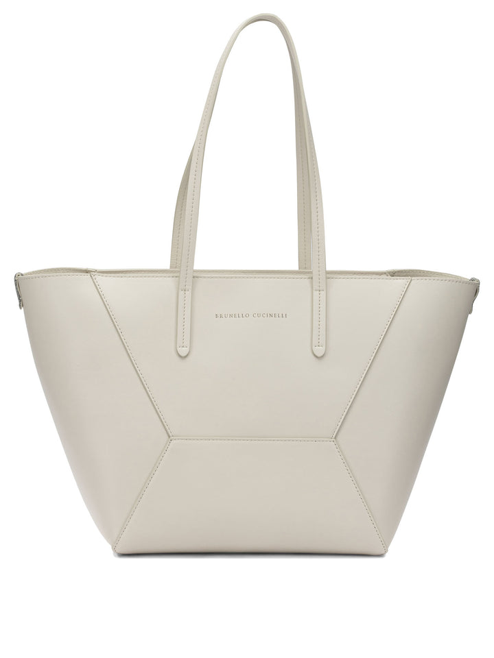 Brunello Cucinelli Bc Duo Borse a Spalla e Tracolla - Bianco | 489ac067d284eb14aeb819ff450e031d970ddacc