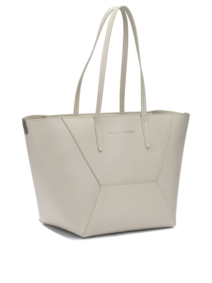 Brunello Cucinelli Bc Duo Borse a Spalla e Tracolla - Bianco | 1c99e6806226038b4fd89a050f90f7537d81671b