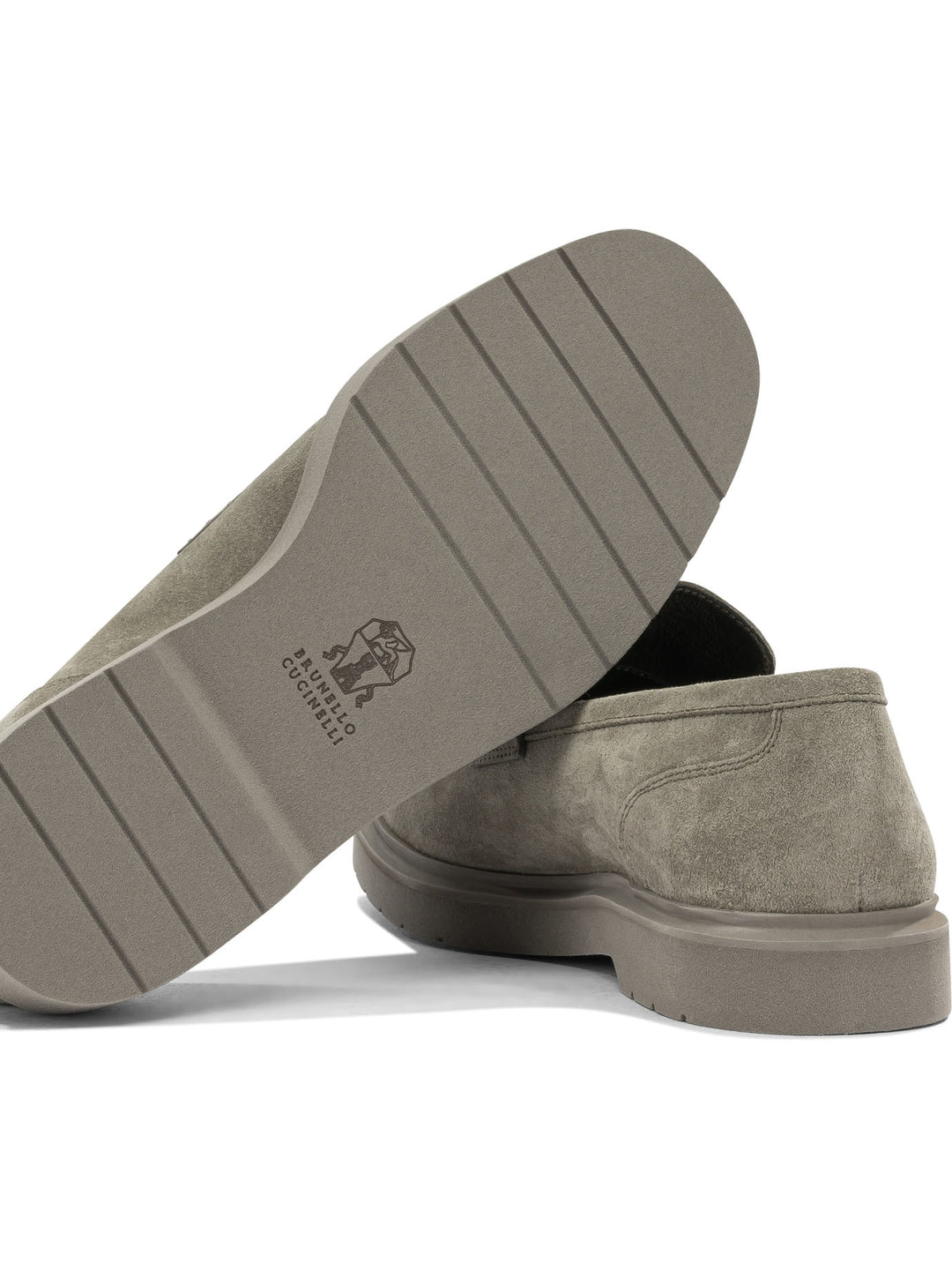 Brunello Cucinelli Suede Loafers With Charm Loafers & Slippers - Beige | a3bd9b4b419a3461c5e08ab7ad01e5a49cf10868