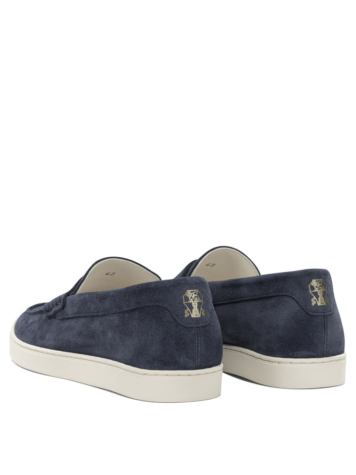 Brunello Cucinelli Suede Loafers Loafers & Slippers - Blu | ee823782aa97aec55959295085a0c1dd5a33a2f7