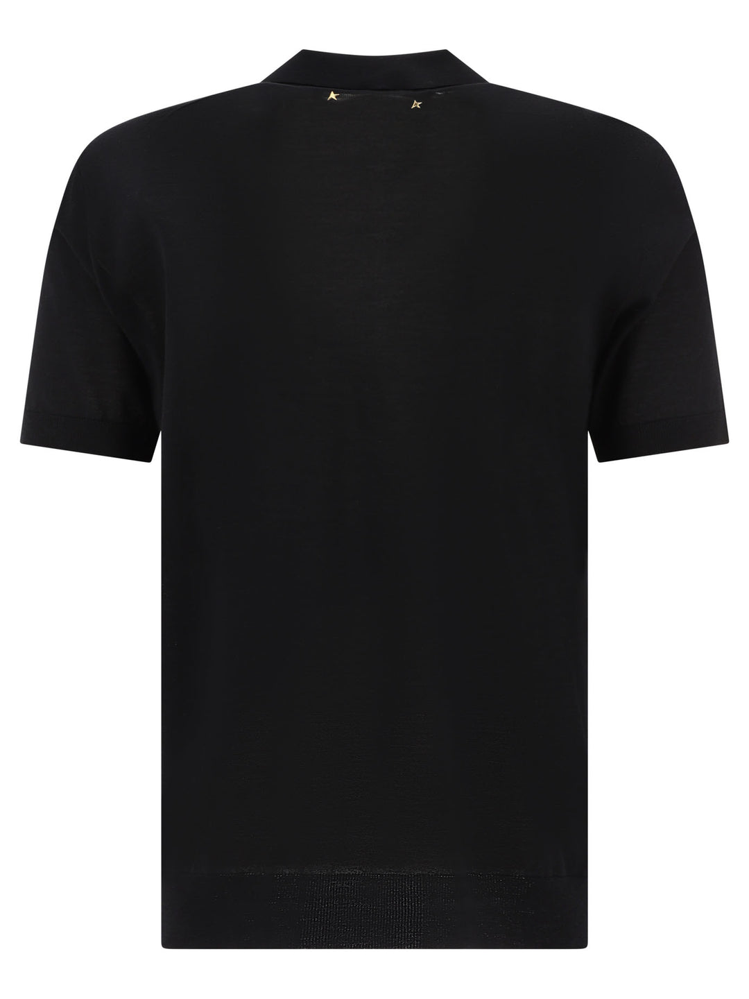 Golden Goose Merino Wool Button-Down Polo Shirt Polo shirts - Nero | b053d92f42f5175163f2812ab284f47ece36edb3