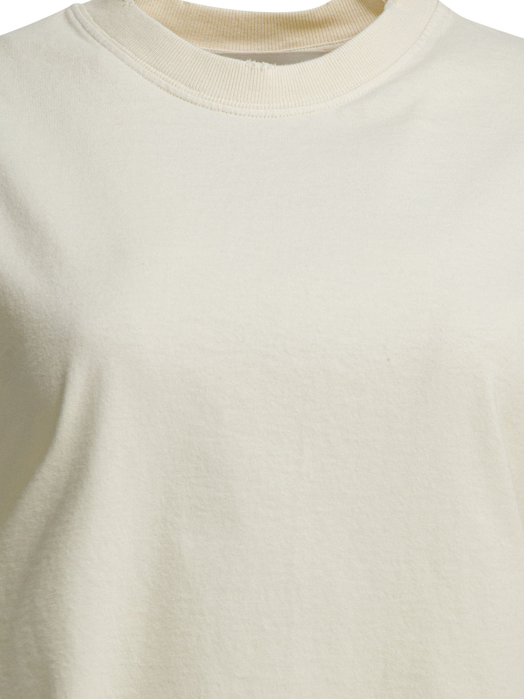 Golden Goose Crew Neck T-Shirt With Reverse Logo T-shirts - Bianco | cebaec39187f4490e479f7c01493819c62eb843f