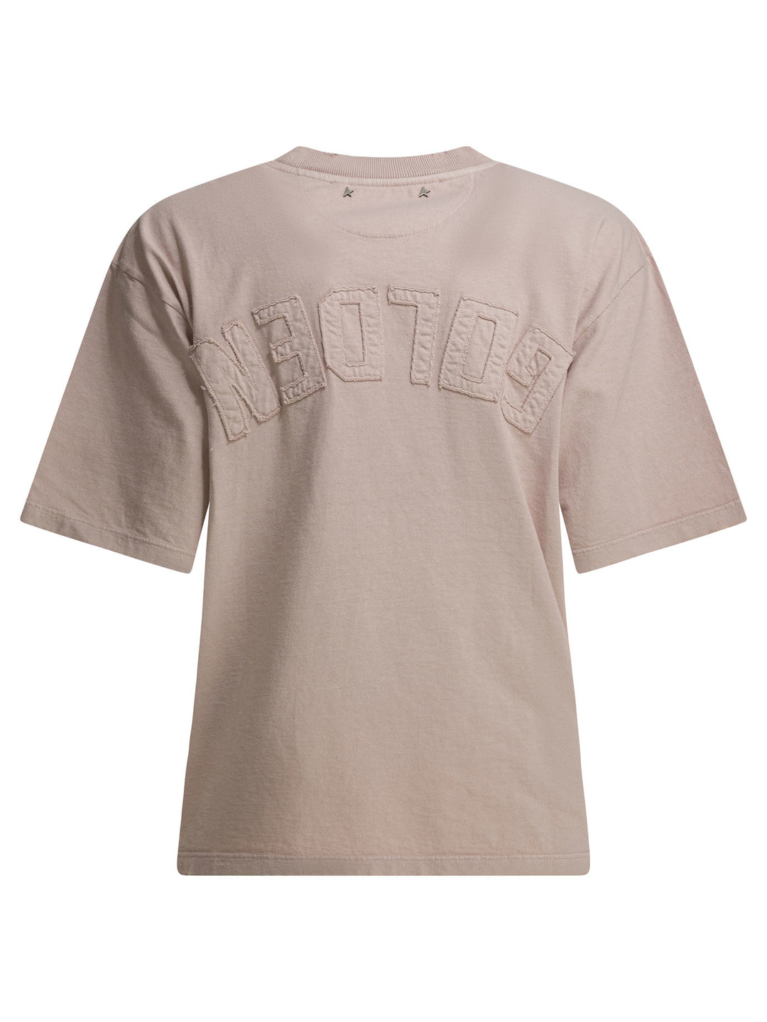 Golden Goose Crew Neck T-Shirt With Reverse Logo T-shirts - Rosa | ccdd2b65c577124c5548ee8251ebd9640f694ba1