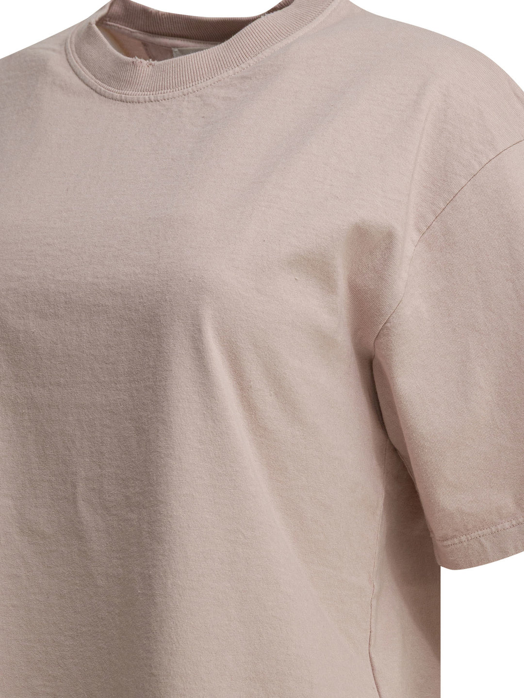 Golden Goose Crew Neck T-Shirt With Reverse Logo T-shirts - Rosa | 7e421272f10595dd297de17573f3159b38728346