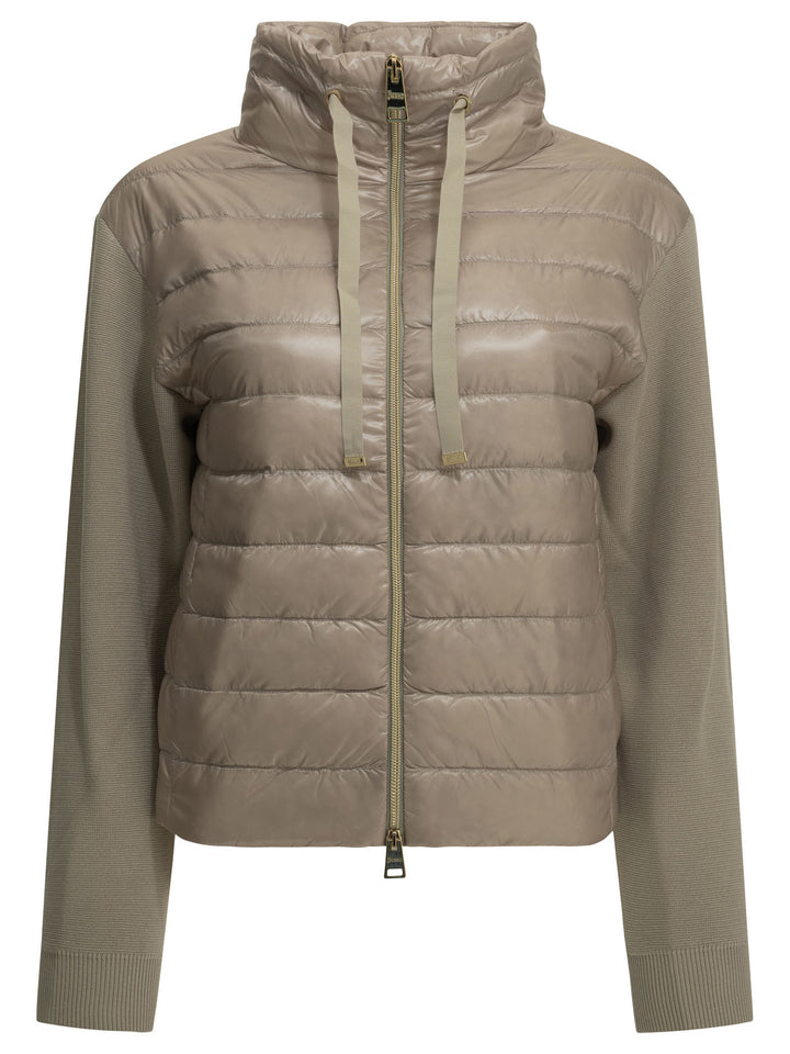 Herno Cotton And Ultra-Light Nylon Short Down Jacket Capispalla Beige