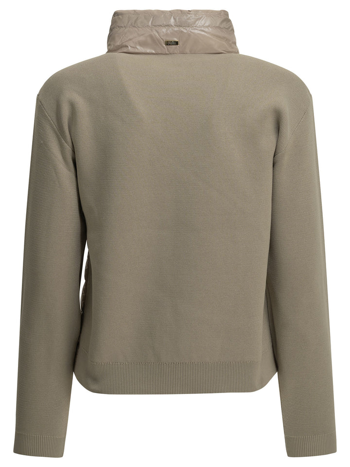 Herno Cotton And Ultra-Light Nylon Short Down Jacket Capispalla Beige