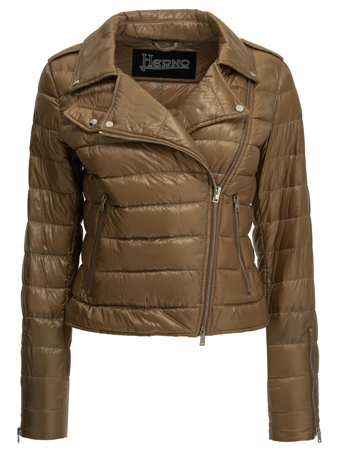 Herno Ultra-Light Nylon Short Down Jacket Jackets and Coats - Marrone | 8621ff0597ebdf5ef70e88a7a6dc829786161a1a