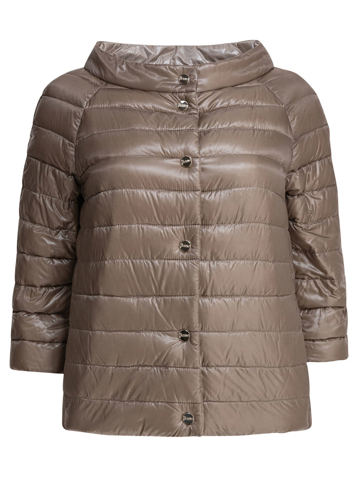 Herno Reversibile Corto in Nylon Ultra-Light Beige