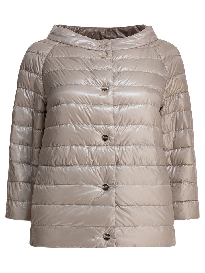 Herno Reversibile Corto in Nylon Ultra-Light Beige