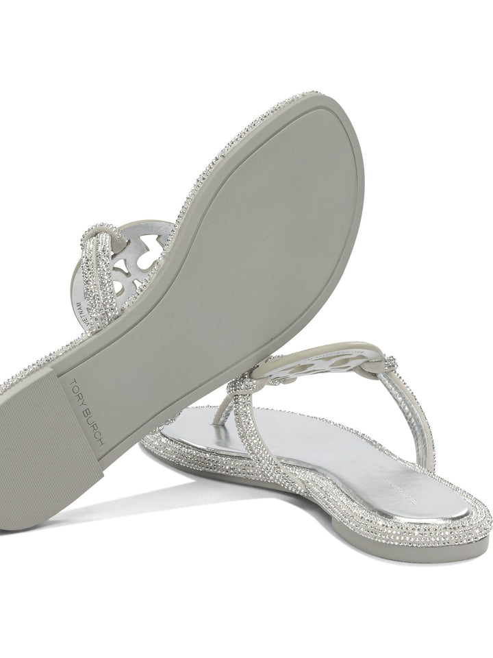 Tory Burch Miller Sandali - Silver | 572e0a1f77233d0370d40a4436b5750b936b6500