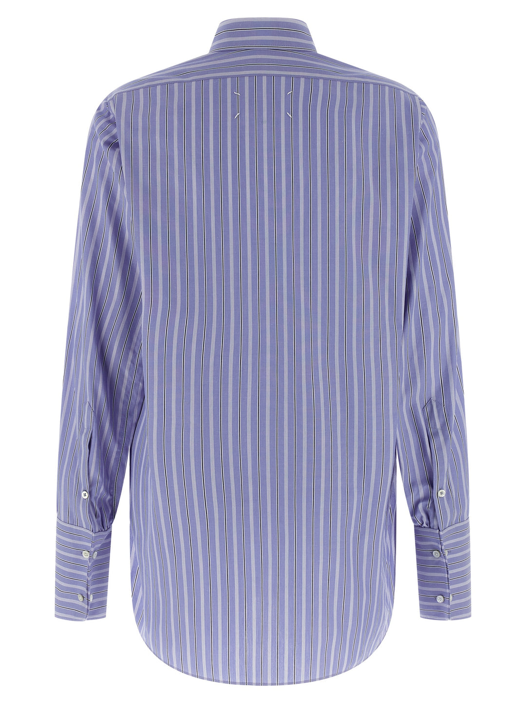 Maison Margiela Striped Cotton Shirt Camicie - Celeste | 6fa6ab16469ce69c3df001fc01fec2543b014ac5