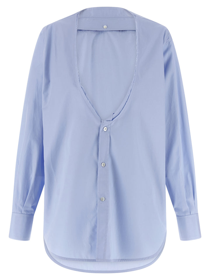 Maison Margiela Poplin Shirt Camicie - Celeste | 7f1225b50ea06421062ac94b92d27479e5b57265