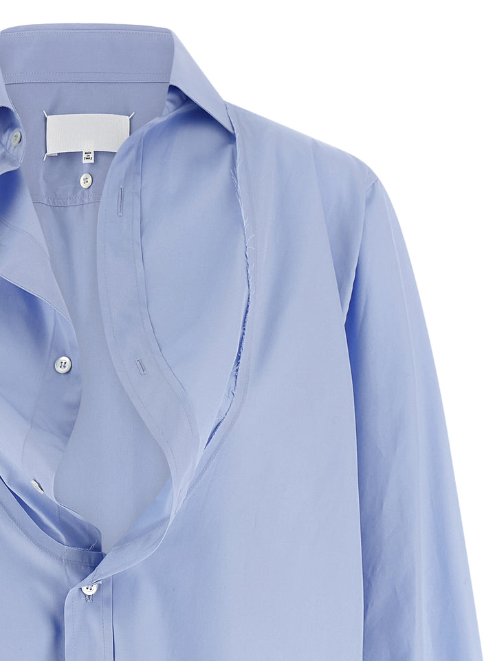 Maison Margiela Poplin Shirt Camicie - Celeste | a3c46a57e82a841641c6a902ff379cc9aeae4dcc