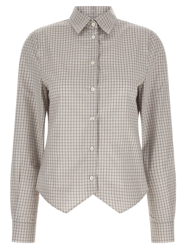 Pointed Hem Shirt Camicie Beige