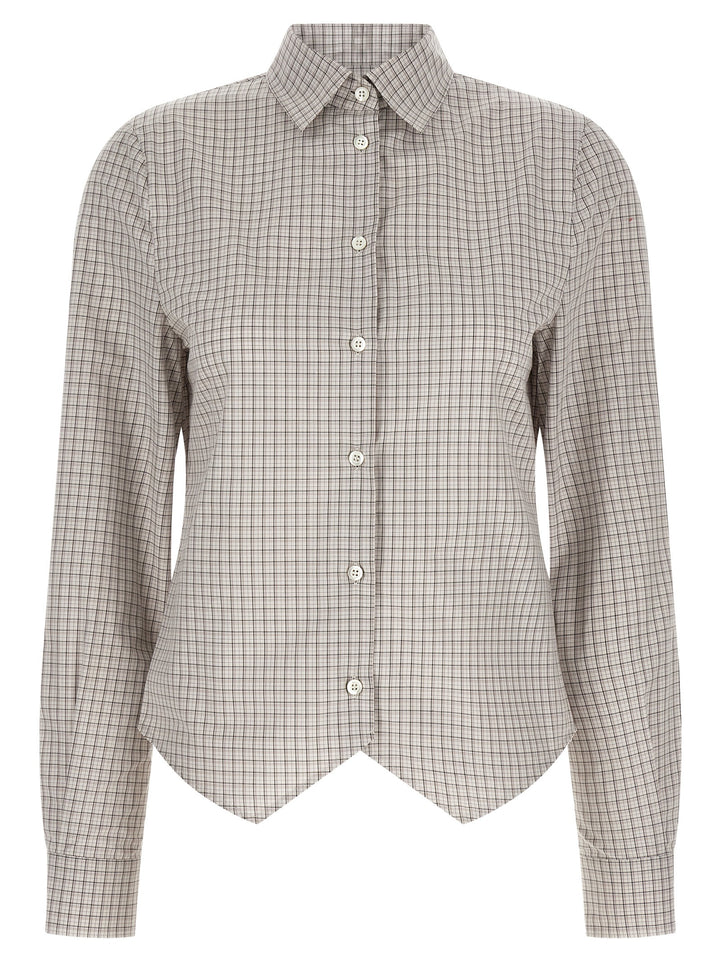 Maison Margiela Pointed Hem Shirt Camicie - Beige | 4ec480351fffdfb5a3218dd781483cc0f507b973