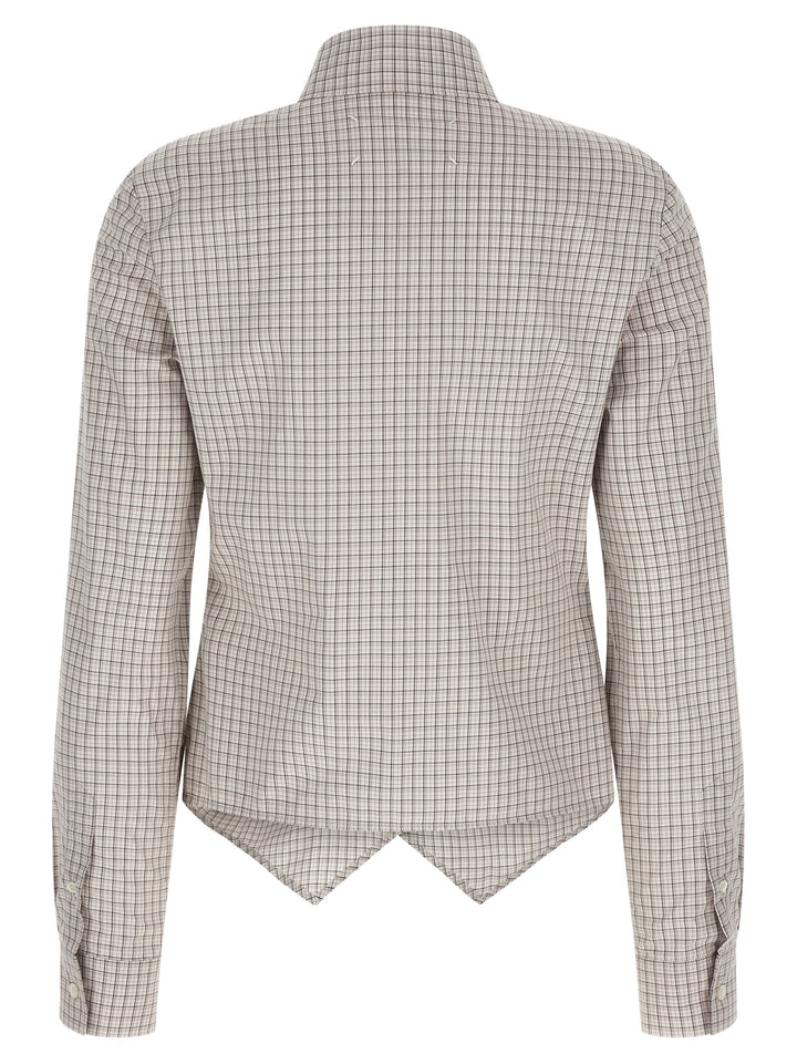Maison Margiela Pointed Hem Shirt Camicie - Beige | dcbd477bb1be23e6ad223d043854273602adae72