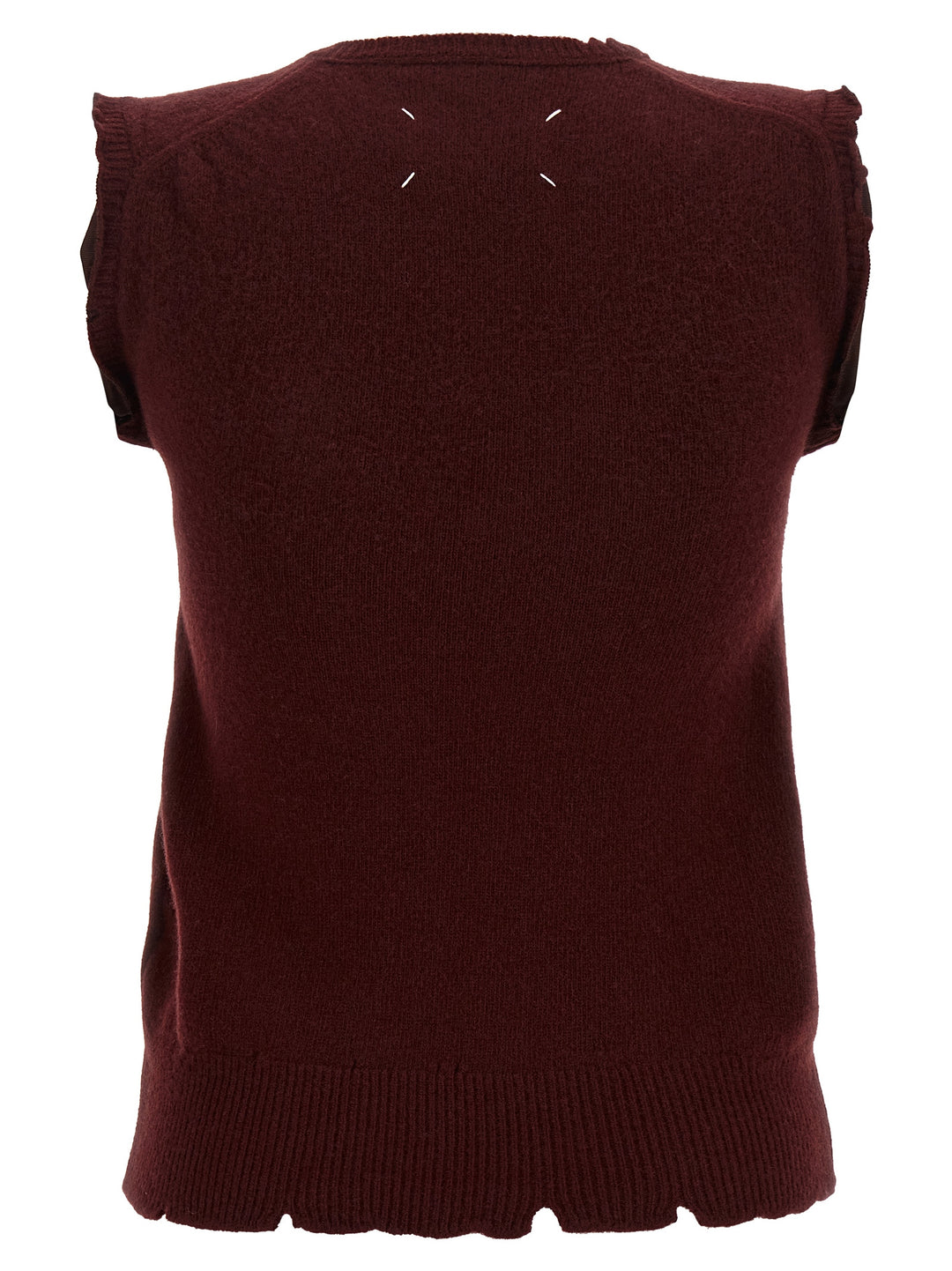 Maison Margiela Distressed Vest Gilet - Bordeaux | a6e9ec2cf03b55b8eafe73f98c6cf5f988086330