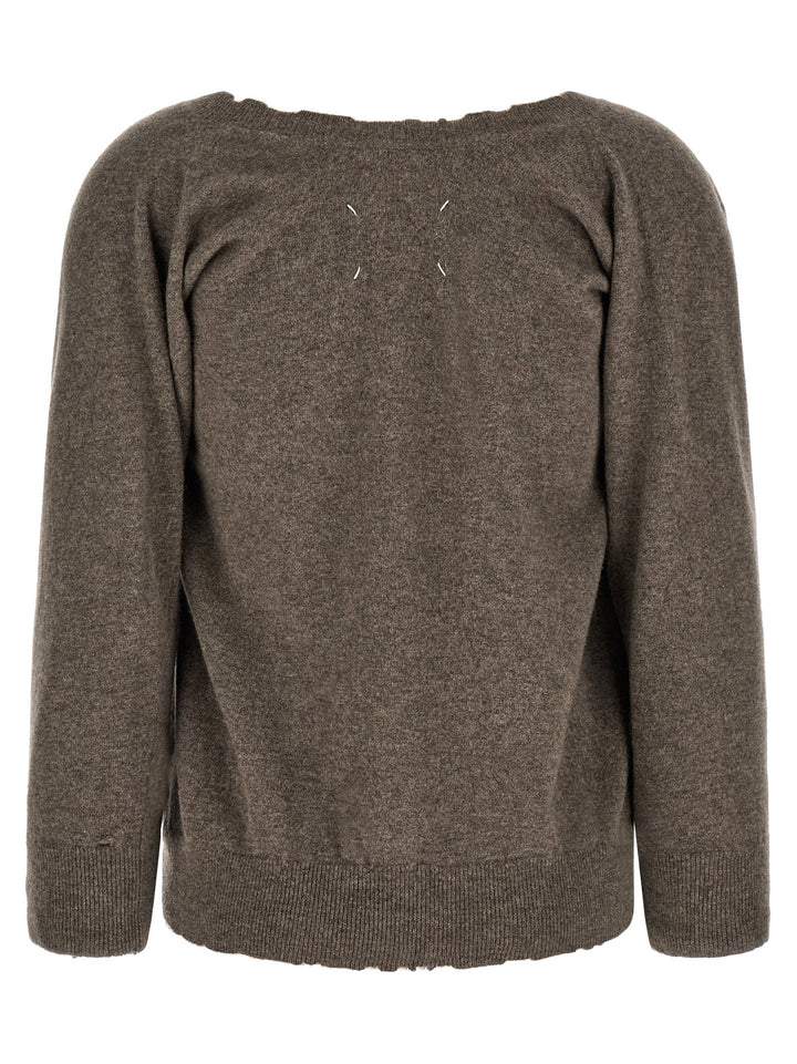 Maison Margiela Lived-In Jersey Maglioni - Marrone | 1515db1602bcb13413b59272d871db10c94f82e0