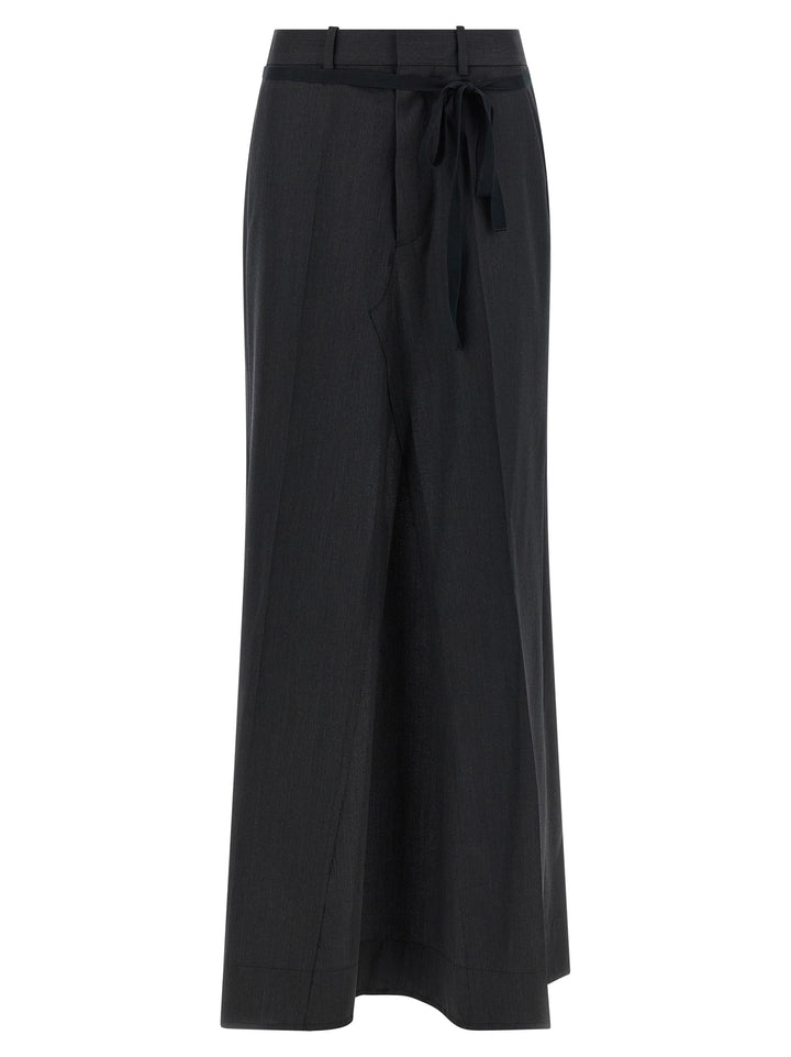 Maison Margiela Raw Cut Hem Skirt Gonne - Nero | f208593f1c5de87083f03edf4b169ff4fc349980