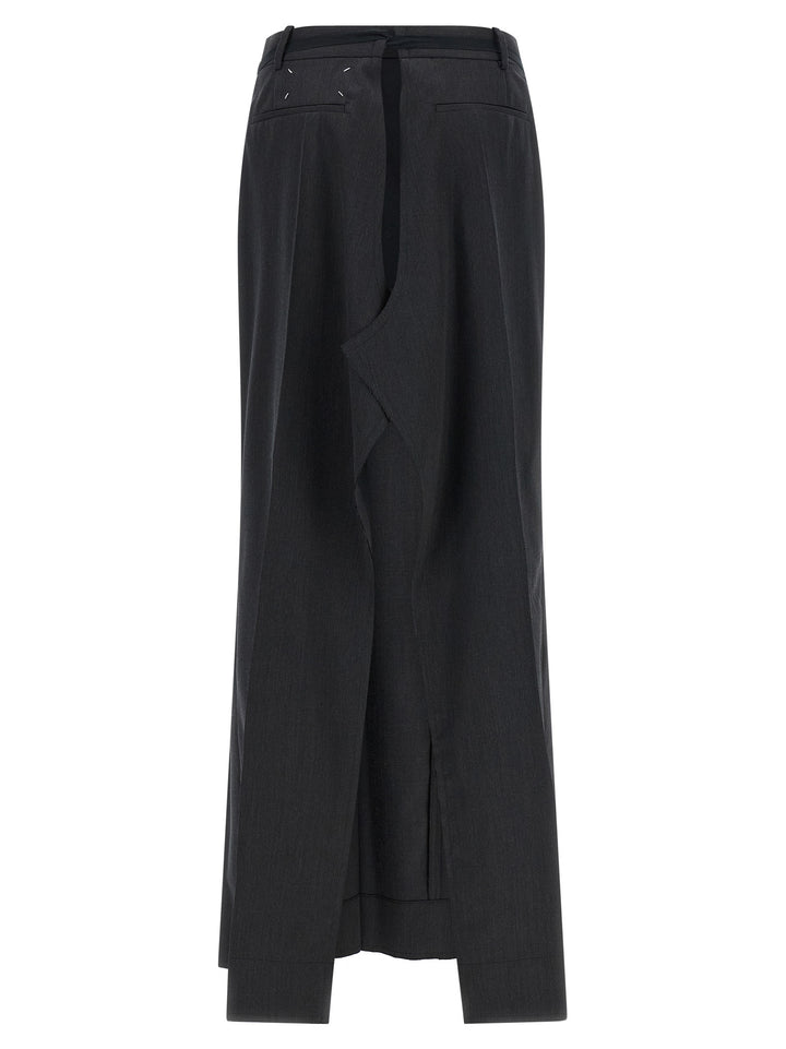Maison Margiela Raw Cut Hem Skirt Gonne - Nero | aa7c7f7291597d9e5f1d6c1a2f1332bcd8a5bea8