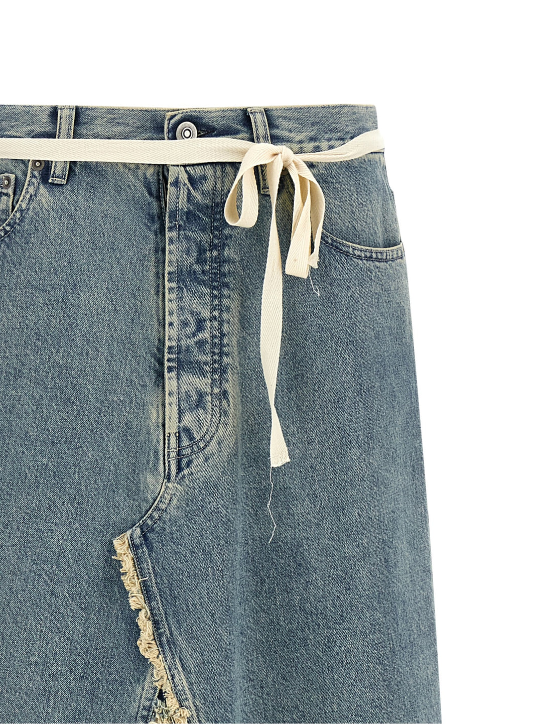 Maison Margiela Raw Hem Denim Skirt Gonne - Celeste | 8e81073a9e623765fcfcec2c6d728c1a1d48c796