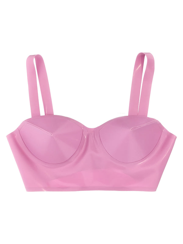 Sujetador de látex Ropa interior rosa